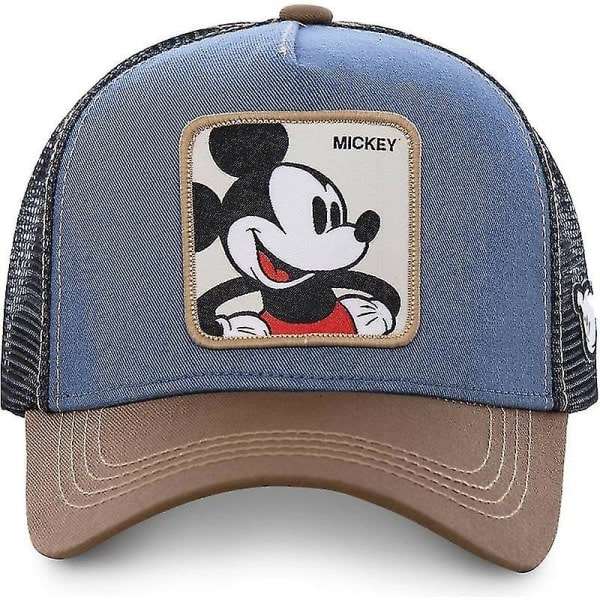 Uusi Merkki Anime Piirretty Mikki Hiiri Donald Duck Snapback Puuvilla Hattu Miehet Naiset Hip Hop Isä Mesh Hat Trucker Hat Dropshipping DONALD DUCK MUSTA