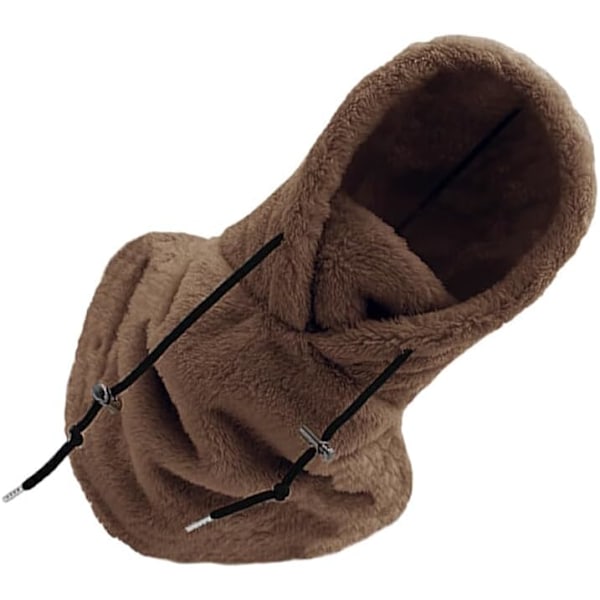 Sherpa Huva Skidmask Värmeupplevelse Värme På Skidresa Unisex Varm Skidhuva Halsduk Polyester Olika Färger, Mörkbrun Mörkbrun Dark brown