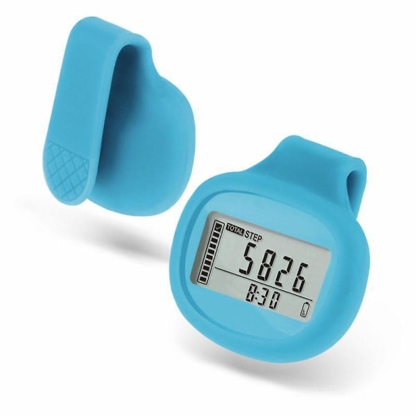 Hunde- og kattepedometer, 3D silikon multifunksjonelt pedometer, stor skjerm digitalt display med klips