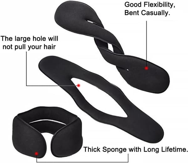 Magiskt Hårknutsstylingkit, 6-pack, Svart, Fransk Uppsattsstyling
