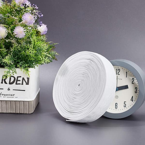 Elastisk 25mm Platt Flätad Midjeband Svart Elastiskt Band 5 Meter Robust Directoire Kläder Hobbyhantverk Sömnad Elastisk Halkfri Silikon För