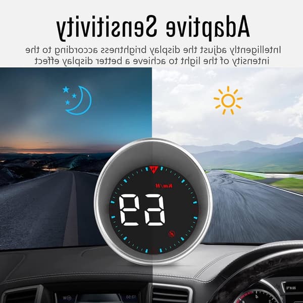 Digital head-up display hastighetsmätare - multifunktionell med larmfunktion - kompakt design