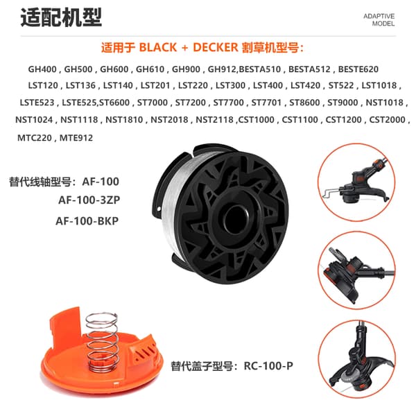 Black+decker A6481 Spole + 6-pack Tråd för Reflex TrimmerBY