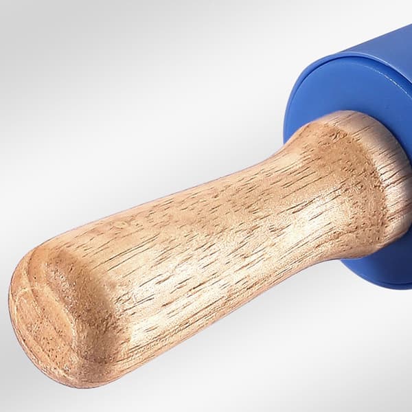 Mini non-stick silikonkavelset (2 delar), 23×4.5×4.5cm, för bakning, fondantpyssel, blå.
