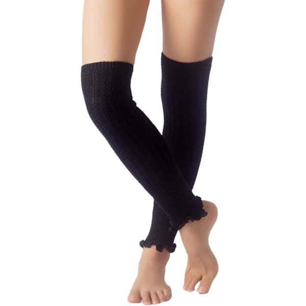 Dames Ballet Dance Aerobics Stræk Opvarmnings Bensokker Sort Black