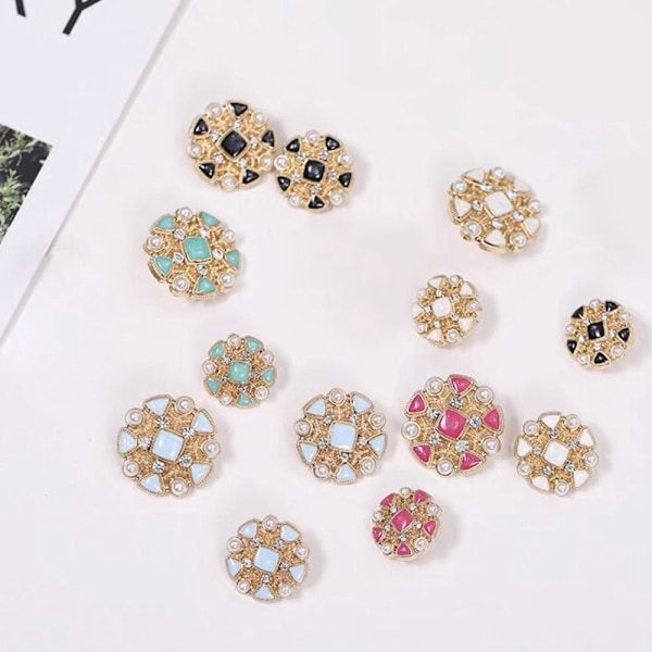 10 stk Perleknap-Skjorteknapper BLÅ 18MM 10ST 10ST blå blue blue 18MM10pcs-10pcs