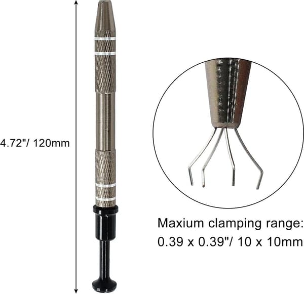 4-Klo Griparverktyg Piercing Kulklämma - Spikklämma (3-Pack, Grå)