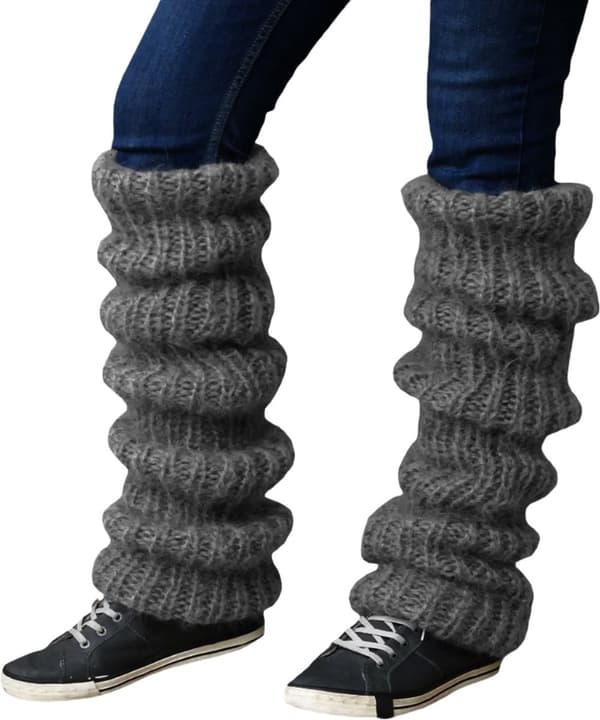 Leggings - Antracitgrå - 60cm - Varma - Grovstickade - One Size - Polyester