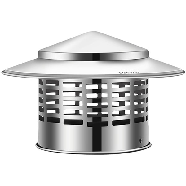Pipehatt - Rustfritt stål - Regnhatt - Innvendig diameter: 110 mm