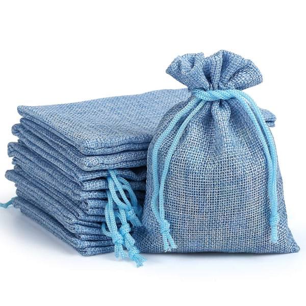 20 Pak Linen Jute Gaveposer, Burlapposer, Sække, Trækpose, Smykkeposer, Festarrangører