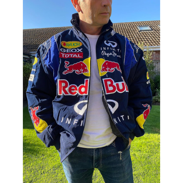 Racing Jakke Vintage, Bomberjakke Print, F1 Streetwear Jakke Y2k XL