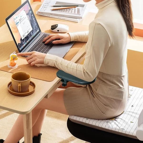 Ergonomisk skrivebords håndledsstøtte, 27×14cm, laptop håndledsstøtte, sort