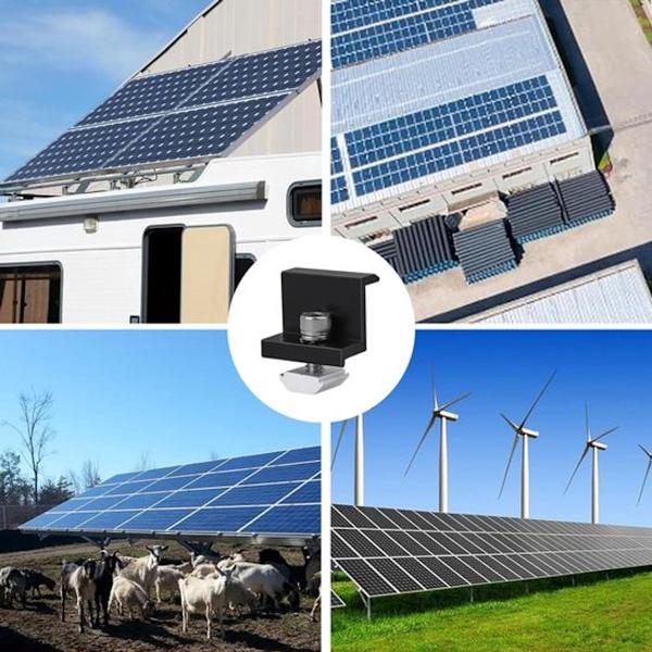 4-delars nyckeltyp solpanel monteringsfäste set - För RV takmontering