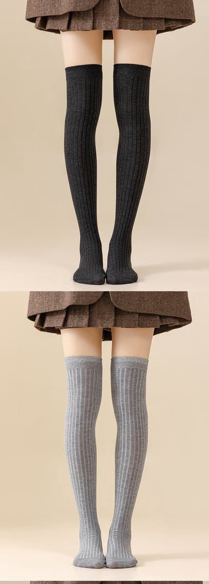 Knæstrømper til kvinder, over-the-knee strømper, bomuldsstøvlestrømper, strømpesæt