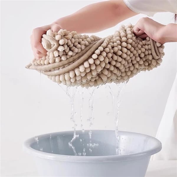 Absorberende og sklisikker baderomsmatte, 50×80 cm, for baderomsbruk, tåkeblå.