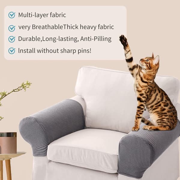 Sofa armlenhansker - Todelt sett - Lysegrå armlenhansker