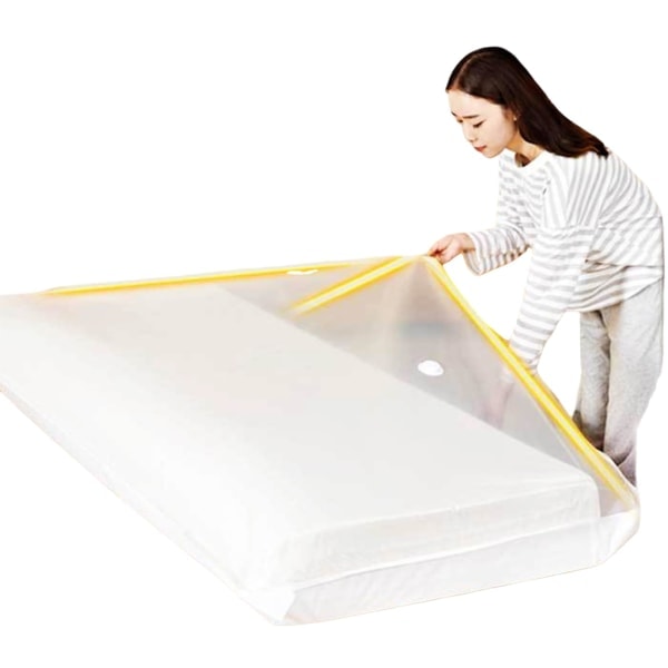 Large Vacuum Storage Bags for Mattresses, Clothes, 220 x 100cm Vacuum Sealed Mattress Bag, Vacuum Bag Storage Bag for Moving/Storage of Foam...