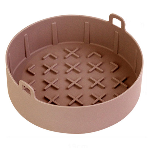 Airfryer Silikonform Livsmedelssäker Återanvändbar Värmebeständig Ugn Tillbehör Coff Coff Coffee Round 19cm X Style