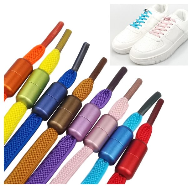 8 pairs of elastic shoelaces - children's shoelace buckles