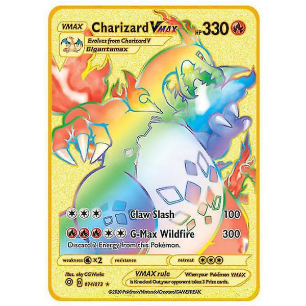 Charizard Vmax Metallic Gold Card