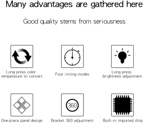 LED lysrør - Sterkt LED arbeidslys - Justerbar timer og tre lysmoduser - Hvit - Én stk