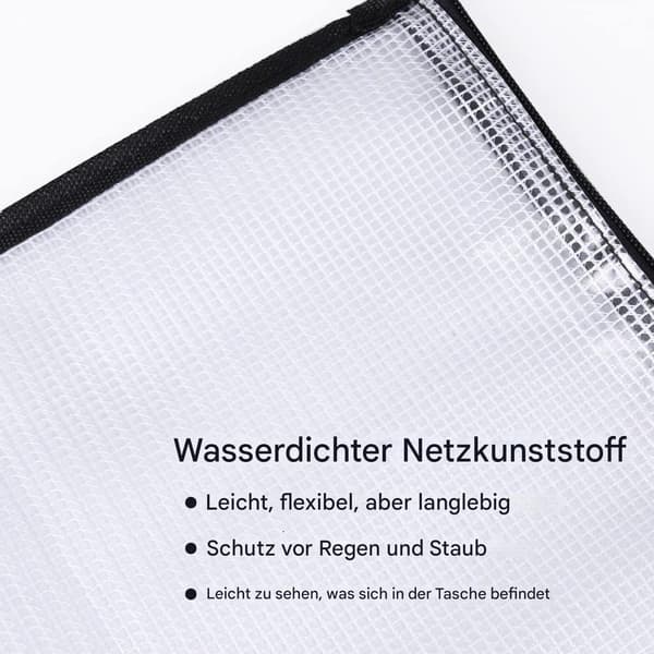Kunstneropbevaringstaske - malertaske/mappe - plakatarrangør - rivefast PVC-materiale - 48x63 cm - gennemsigtig