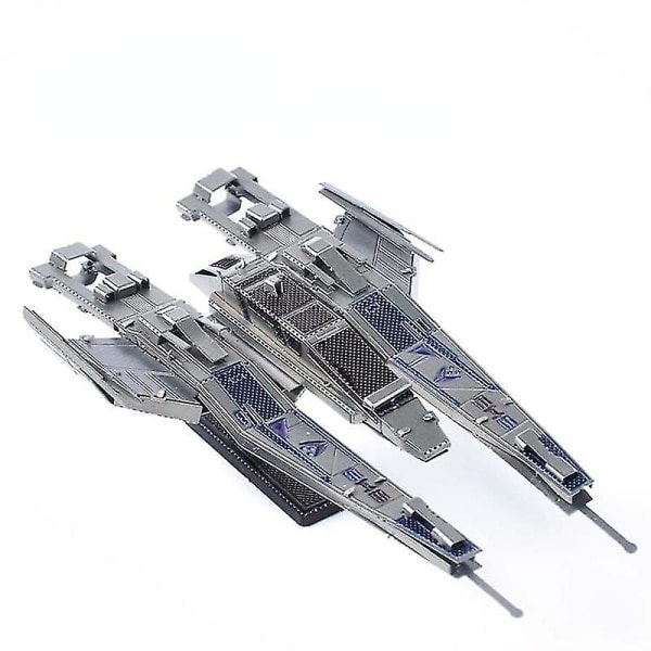 3D Metallpussel Mass Effect Flerfärgad Normandy Sr2 Sx3 Alliance Fighter Alliance Cruiser Krigsfartyg Modell Pussel Leksaker