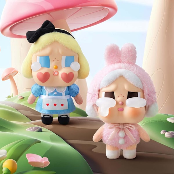 POP MART Crybaby Tears Factory Series - Vinyl Face Plysj Blind Box, Tilfeldig Design Actionfigurer Samleleker Hjemmeinnredning (Tilfeldig en)