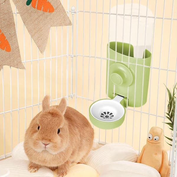 Liten vattenflaska för husdjur - Automatisk vattendispenser - Hamstervattenflaska - 600 ml vattendispenser - (Blå)