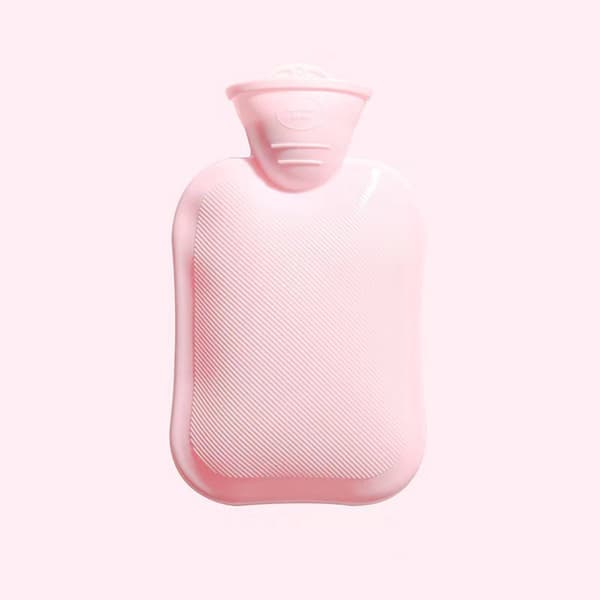 500 ml varmvattenflaska, breddad vatteninlopp för värme, rosa.