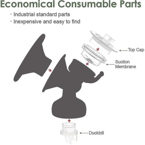 Reservedele Kompatibel med Avent Comfort Pump, Ventil, Membran til Enkelt og Dobbelt Elektrisk Pumpe