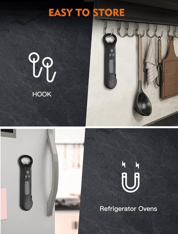 ING BBQ Tillbehör Termometer, Kötttermometer, Matlagningstermometer, Ett måste för varje BBQ-älskare!