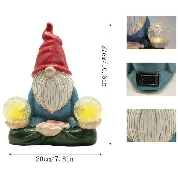 Puutarha Elf-patsas Resin Garden Figure Pitkä Parta Dwa