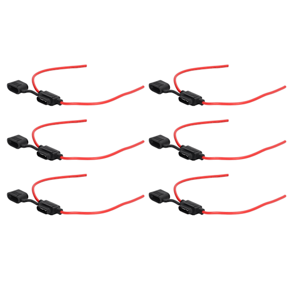 10-pak vandtætte inline-sikringsstik med smeltesikring, nem kabeltræk og 12AWG, 30A sikring