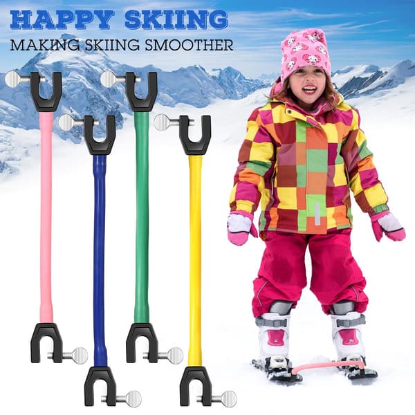 Skifrontkobling todelt sett, nybegynnerkile hastighetskontroll treningshjelp, rosa