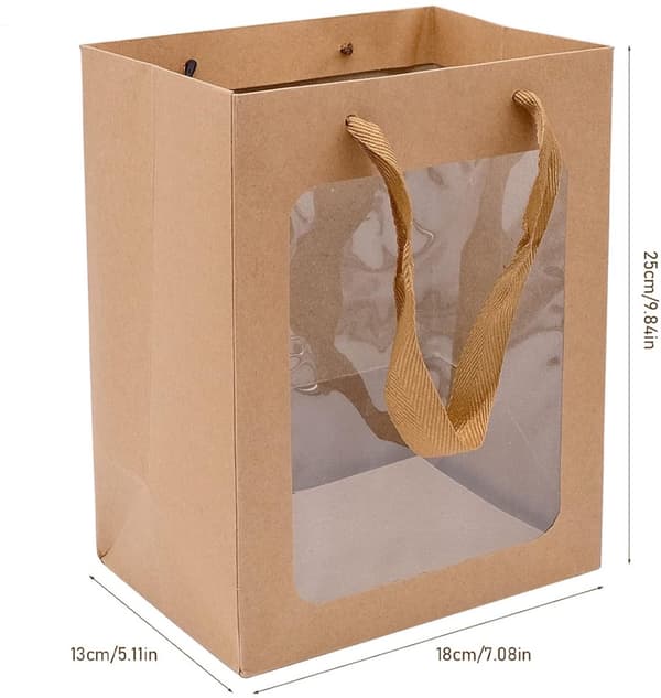 Presentpåse 10-pack - brun - 18*13*25 cm