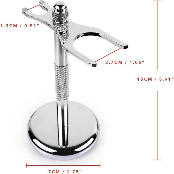 Deluxe Krom Sikkerhedsskraber og Børsteholder - Universal Pasform til Barberingstilbehør - Elegant og Praktisk Holder