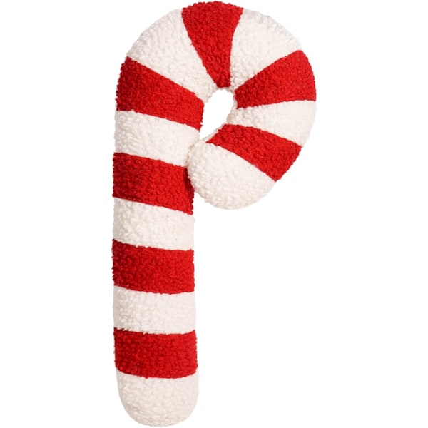 Tomte Pepparkaka Kudde Jul Prydnadskuddar Jul Lollipop Mönster Dekorativa Plyschformade Kuddar för Soffa