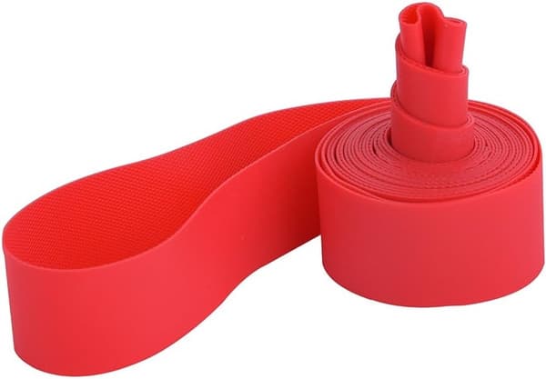 2 set cykeldäckskydd, 24\", 20 mm bred, Foder/nylon högtrycksdäckskydd, Lämplig för punkteringsfria däck, Röd)