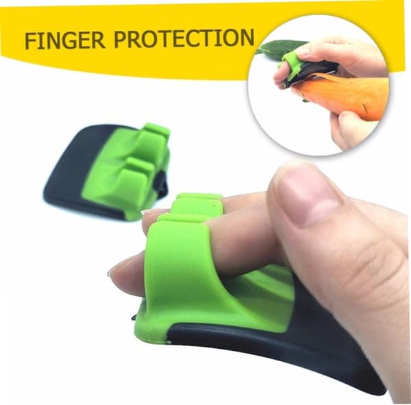 Multifunksjonell potetskreller, Ergonomisk design, Svart-grønn, PP, TPR og rustfritt stål