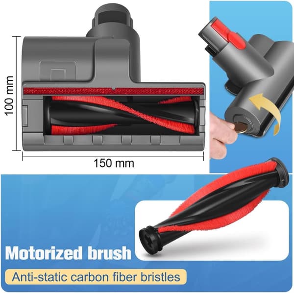Egnet mini motoriseret børste til madrasser, polstring og trapper, Egnet til Dyson V11 V10 V8 V7