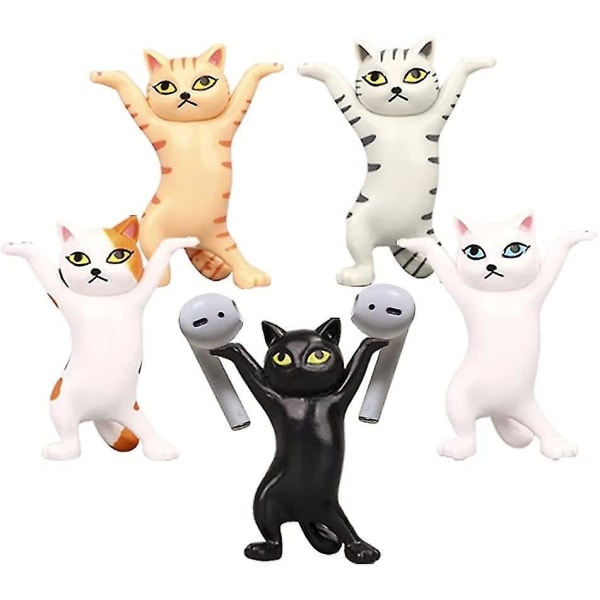 5 pcs Dancing cats and pen holder, storage box