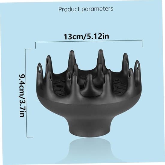 To produkter: diffuser, hår diffuser, universell hårføner, tilbehør, hårføner, diffuser for krølling, bølgete og tykt hår, svart.