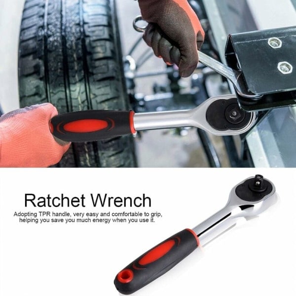 Universal 1/4\" Heavy Duty Drive, Hurtigutløsende Multifunksjons Ratsjennøkkel