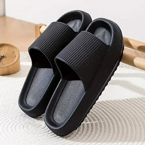Herr Enfärgade EVA Tofflor - Casual Slip-On Skor för Inomhus Utomhus Strand Dusch