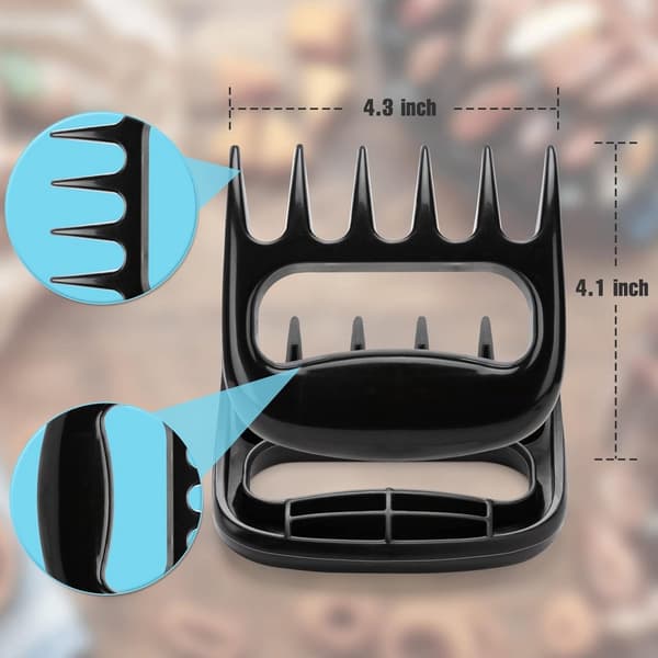 1 par - Kyllingføtter - ABS-materiale - Kyllingstrimler - Grilltilbehør - Svart