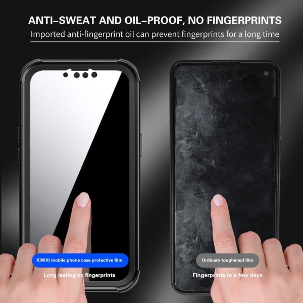 C4U® Shockproof Defence - iPhone 13 - Stötsäkert skal 3-i-1 Svart iPhone 13