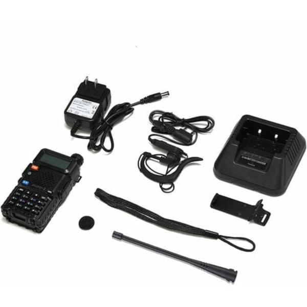 BAOFENG UV-5R Walkie Talkie FM-lähetin Kaksikanavainen radio Kaksoisnäyttö 400-520mHZ 5W Kaksikanavainen amatööriradio Ladattava käsiradio