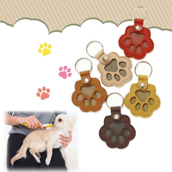 8 dele - Kæledyrsnøglering - Opbevaringspose til kæledyrshår - Ideel til opsamling af kæledyrshår - Delikate og søde charms til katte- og hundehår