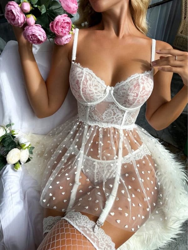 Vit Innocence Sexig Klänning Polyester Vit S